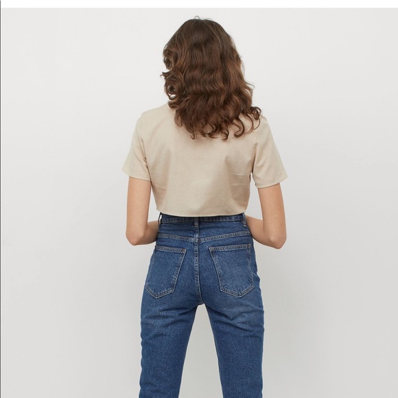 H&M Crop Shirt in beige - Picture 5 of 9